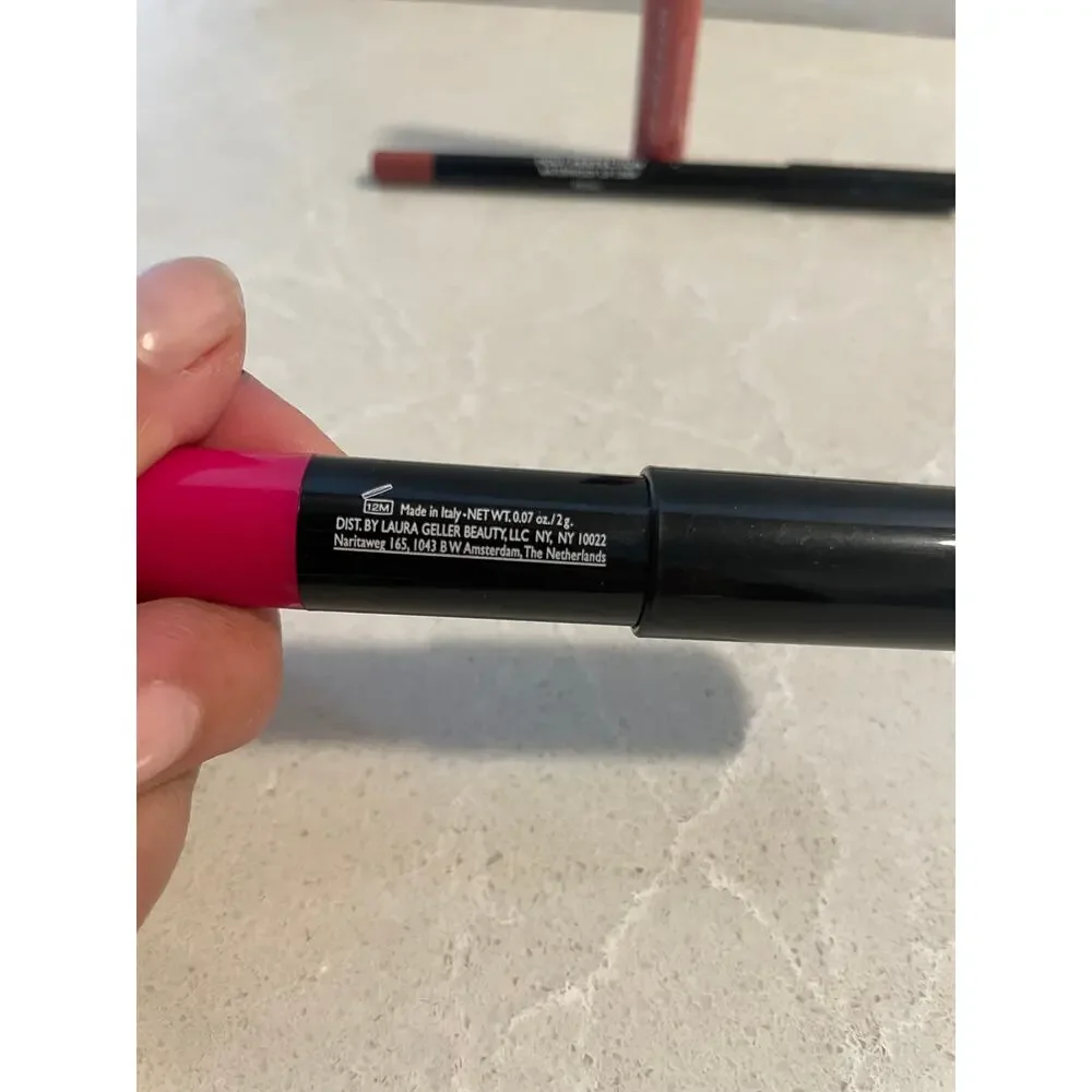 Laura Geller lip set red shades lipstick liquid lip and lip liner trio new lot 3